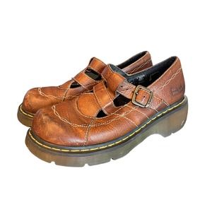Dr. Martens Brown Leather Mules